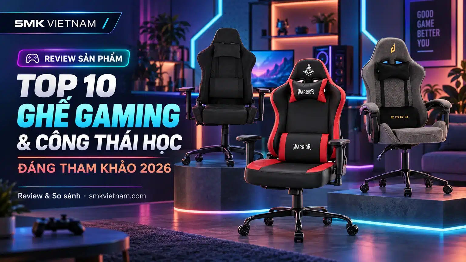 Top 10 Ghế Gaming & Ghế Công Thái Học Bán Chạy Nhất Trên Shopee 2026 (Review & So Sánh) | Best Gaming & Ergonomic Chairs in Vietnam